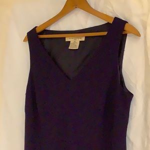 Deep purple tiered prom dress